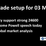 Trade setup for 03 June; NSE nifty support 24600, Jerome Powell speech today and GDP growth