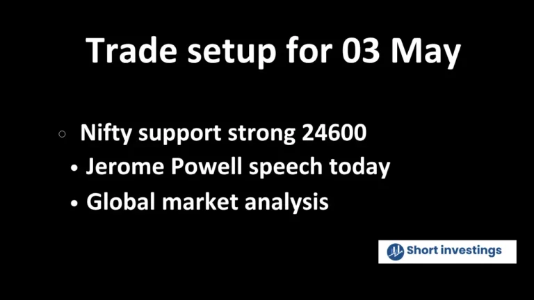 Trade setup for 03 June; NSE nifty support 24600, Jerome Powell speech today and GDP growth