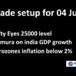Trade setup for 04 June; Eurozone inflation data, NSE Nifty on 25000 level and Nomura on GDP growth