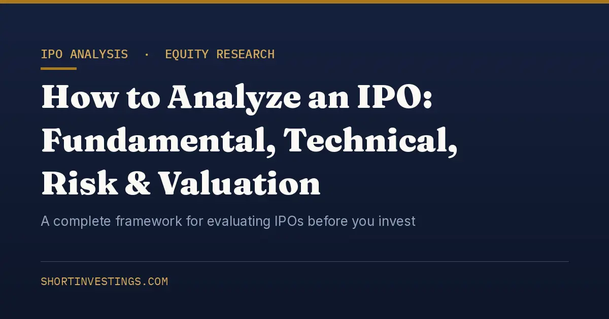 How to Analyze an IPO Fundamental, Technical, Risk and Valuation Analysis
