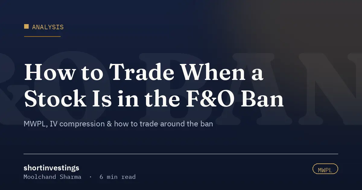 How to Trade When a Stock Is in the F&O Ban